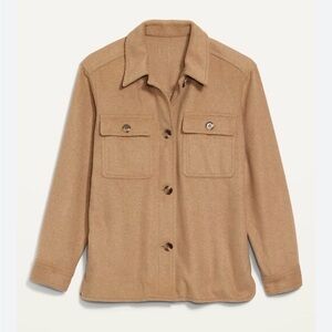 Old navy soft brushed utility shacket Tan Button-Up Jacket